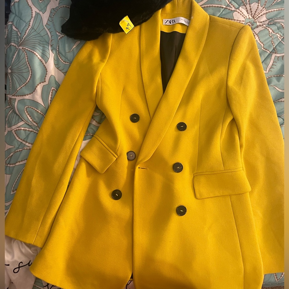 Yellow Zara Blazer